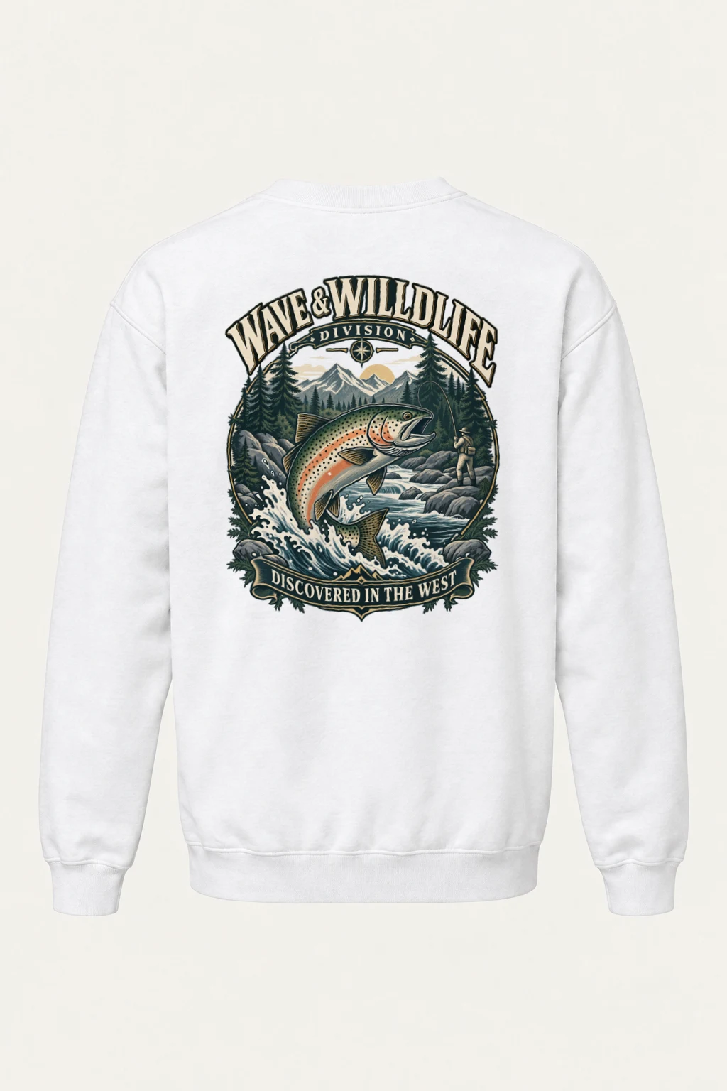 "Wave & Wildlife Division" Heavy Blend Unisex Crewneck Sweatshirt | Gildan 18000