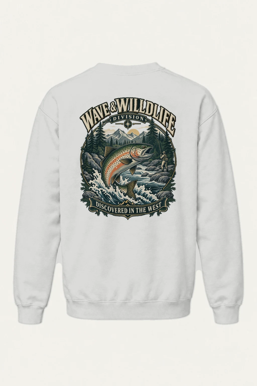 "Wave & Wildlife Division" Heavy Blend Unisex Crewneck Sweatshirt | Gildan 18000