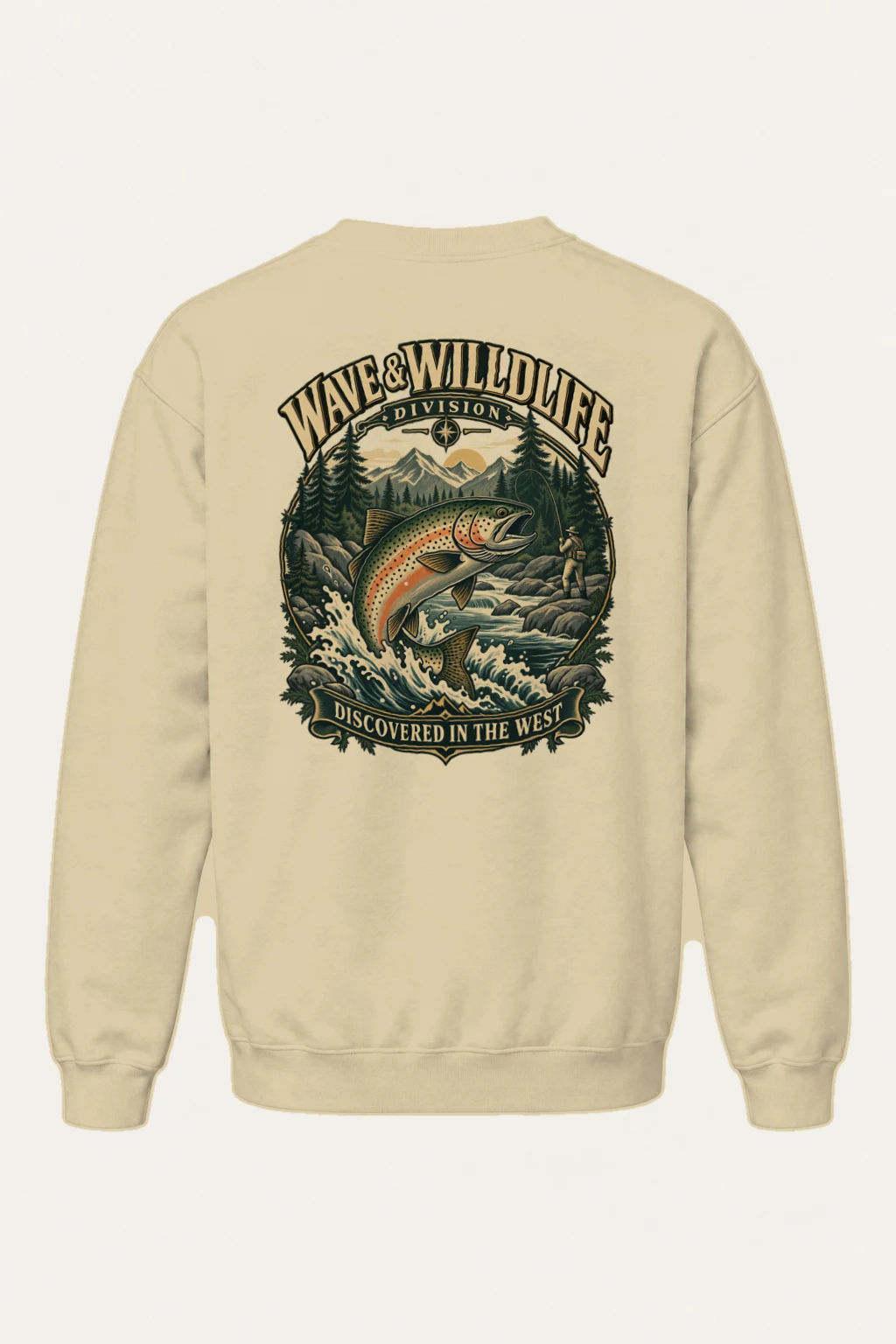 "Wave & Wildlife Division" Heavy Blend Unisex Crewneck Sweatshirt | Gildan 18000