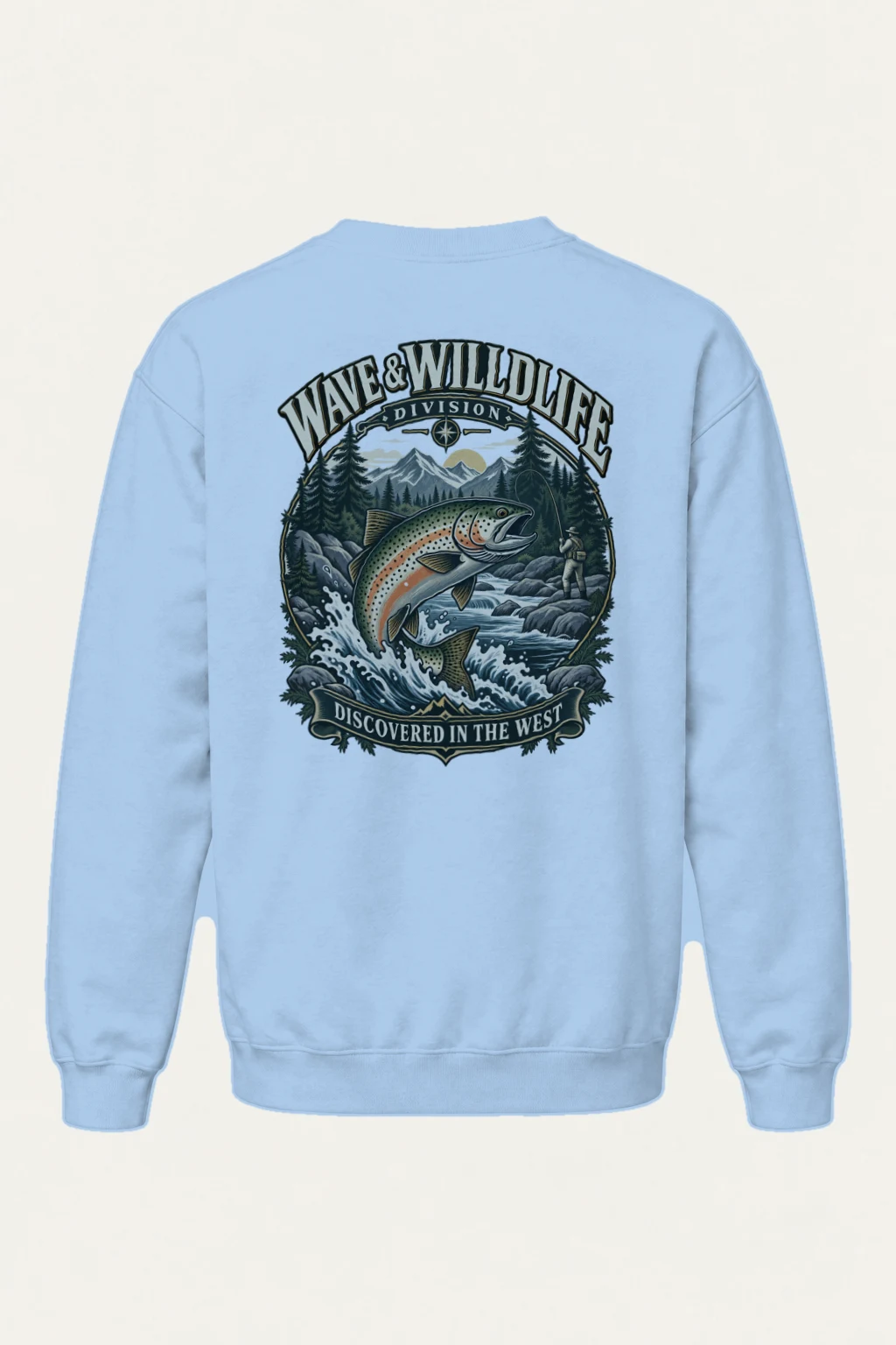 "Wave & Wildlife Division" Heavy Blend Unisex Crewneck Sweatshirt | Gildan 18000