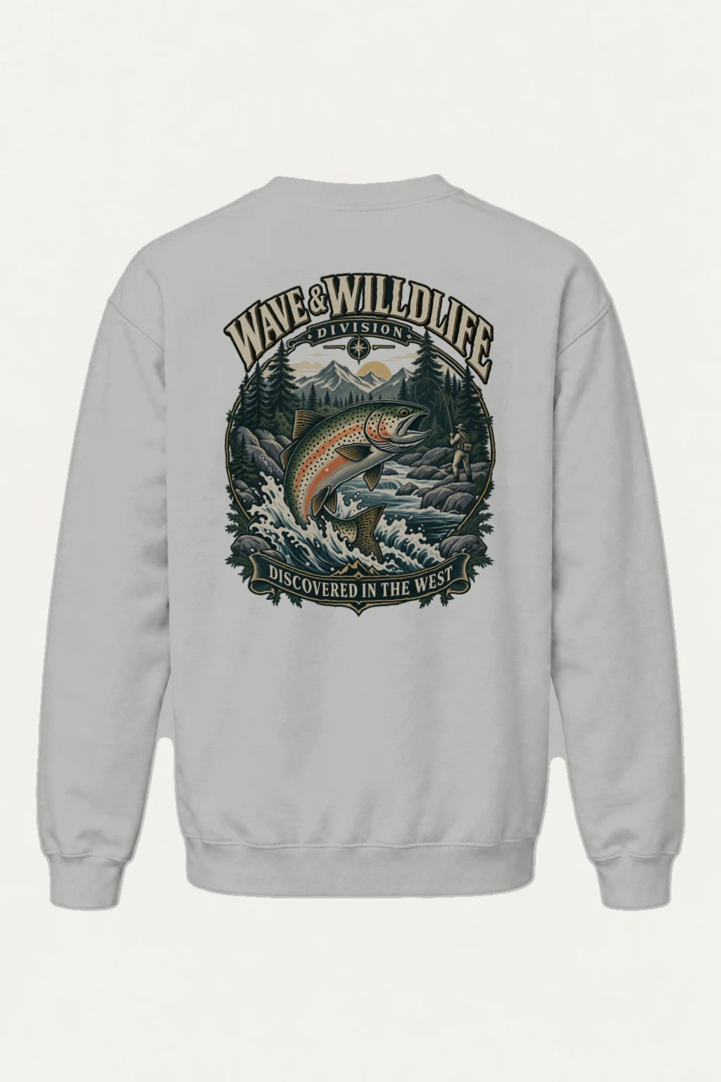 "Wave & Wildlife Division" Heavy Blend Unisex Crewneck Sweatshirt | Gildan 18000