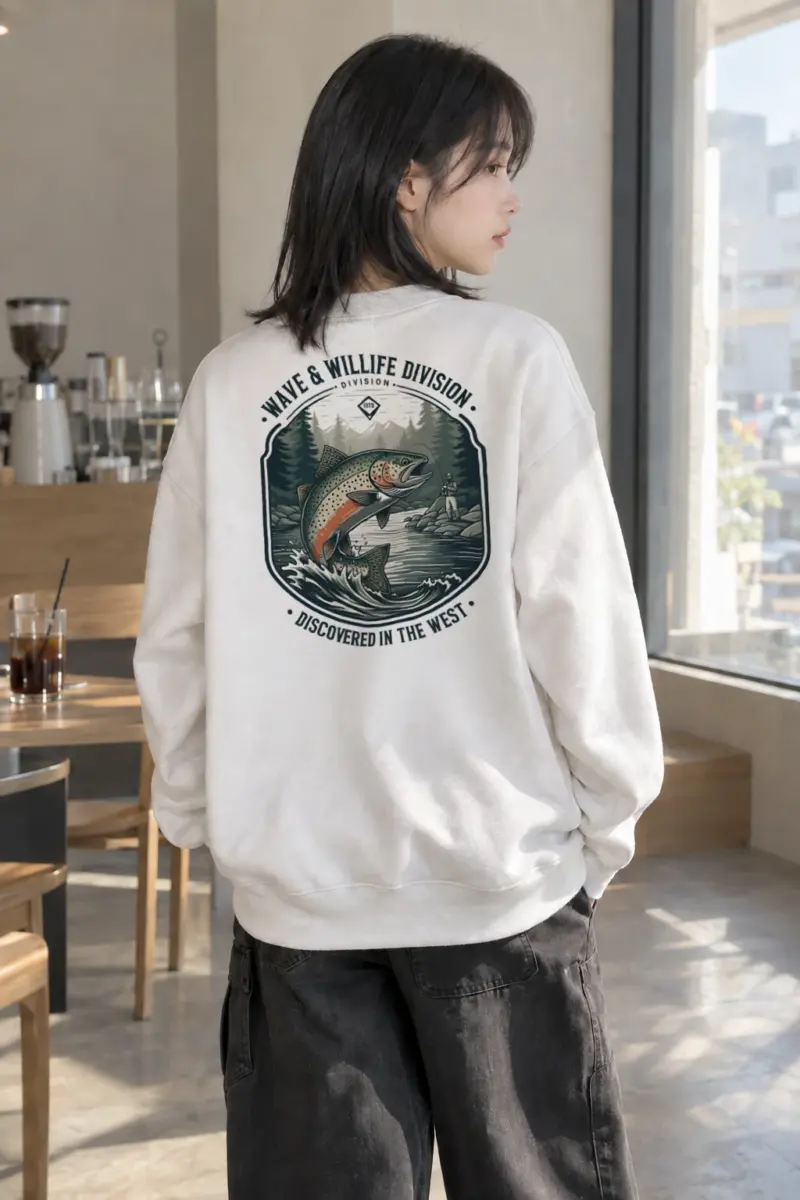"Wave & Wildlife" Heavy Blend Unisex Crewneck Sweatshirt | Gildan 18000