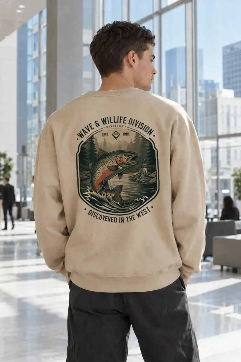 "Wave & Willife" Heavy Blend Unisex Crewneck Sweatshirt | Gildan 18000