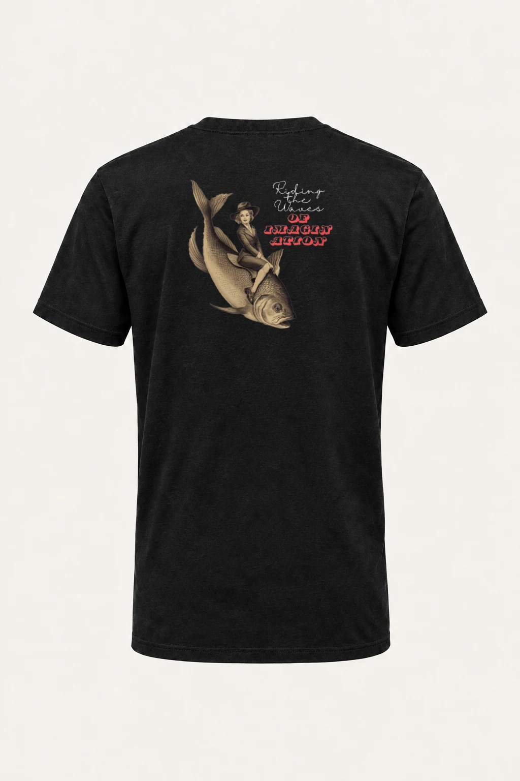 "Waves Of Imagination" Heavyweight Unisex Crewneck T-shirt | Gildan 5000