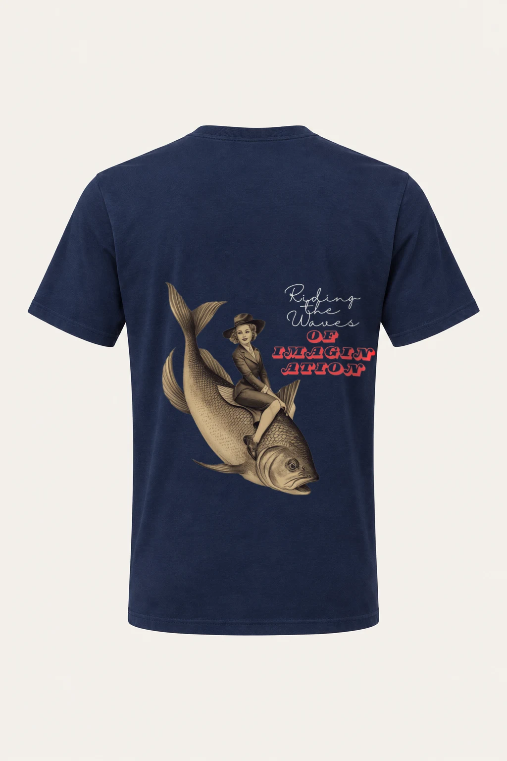 "Waves Of Imagination" Heavyweight Unisex Crewneck T-shirt | Gildan 5000