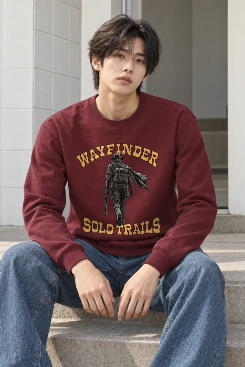 "Wayfinder Solo Trails" Heavy Blend Unisex Crewneck Sweatshirt