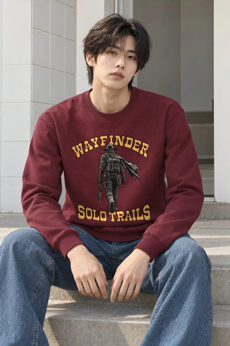 "Wayfinder Solo Trails" Heavy Blend Unisex Crewneck Sweatshirt