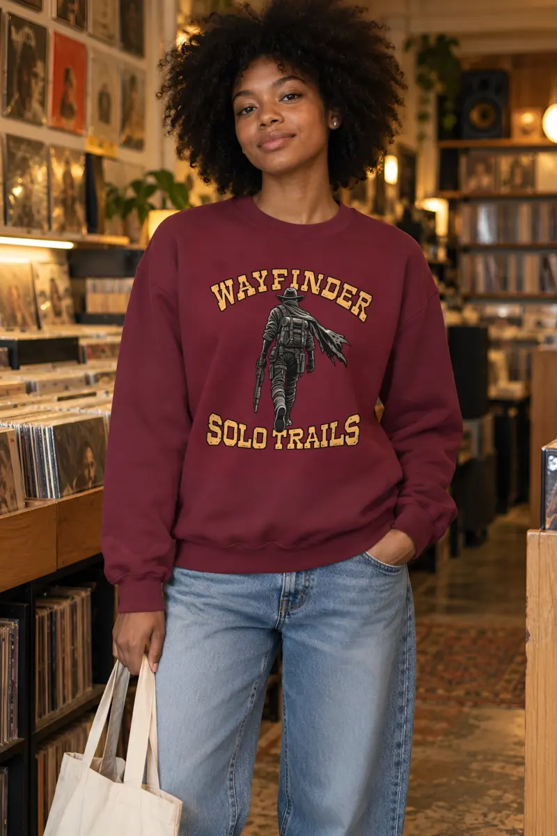 "Wayfinder Solo Trails" Heavy Blend Unisex Crewneck Sweatshirt