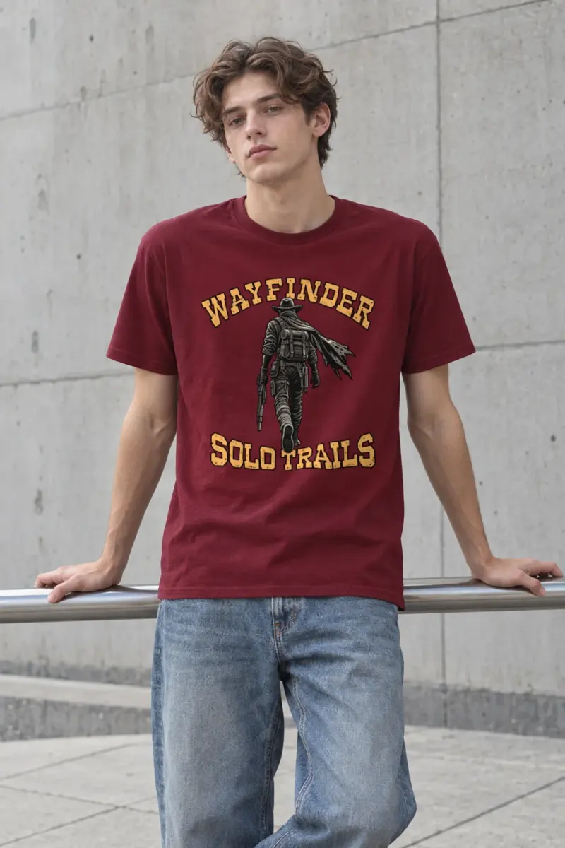 "Wayfinder Solo Trails" Heavyweight Unisex Crewneck T-shirt