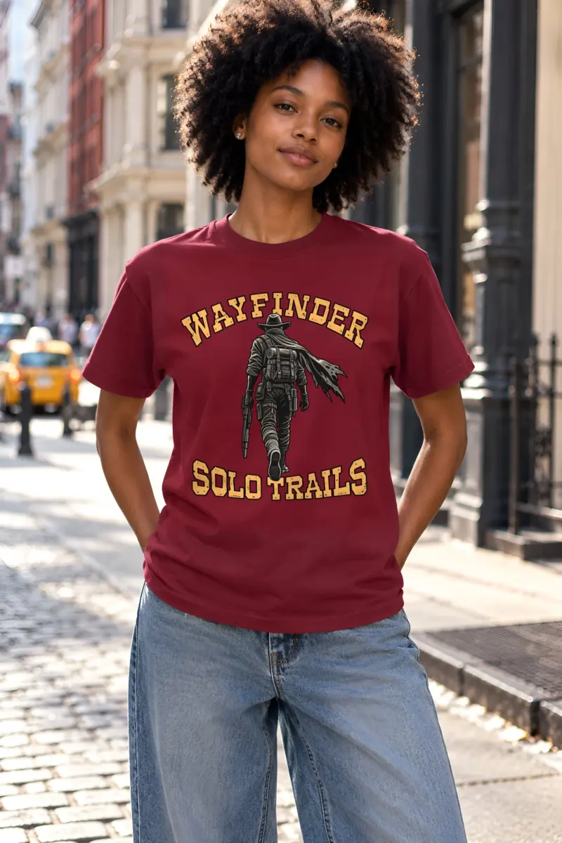 "Wayfinder Solo Trails" Heavyweight Unisex Crewneck T-shirt
