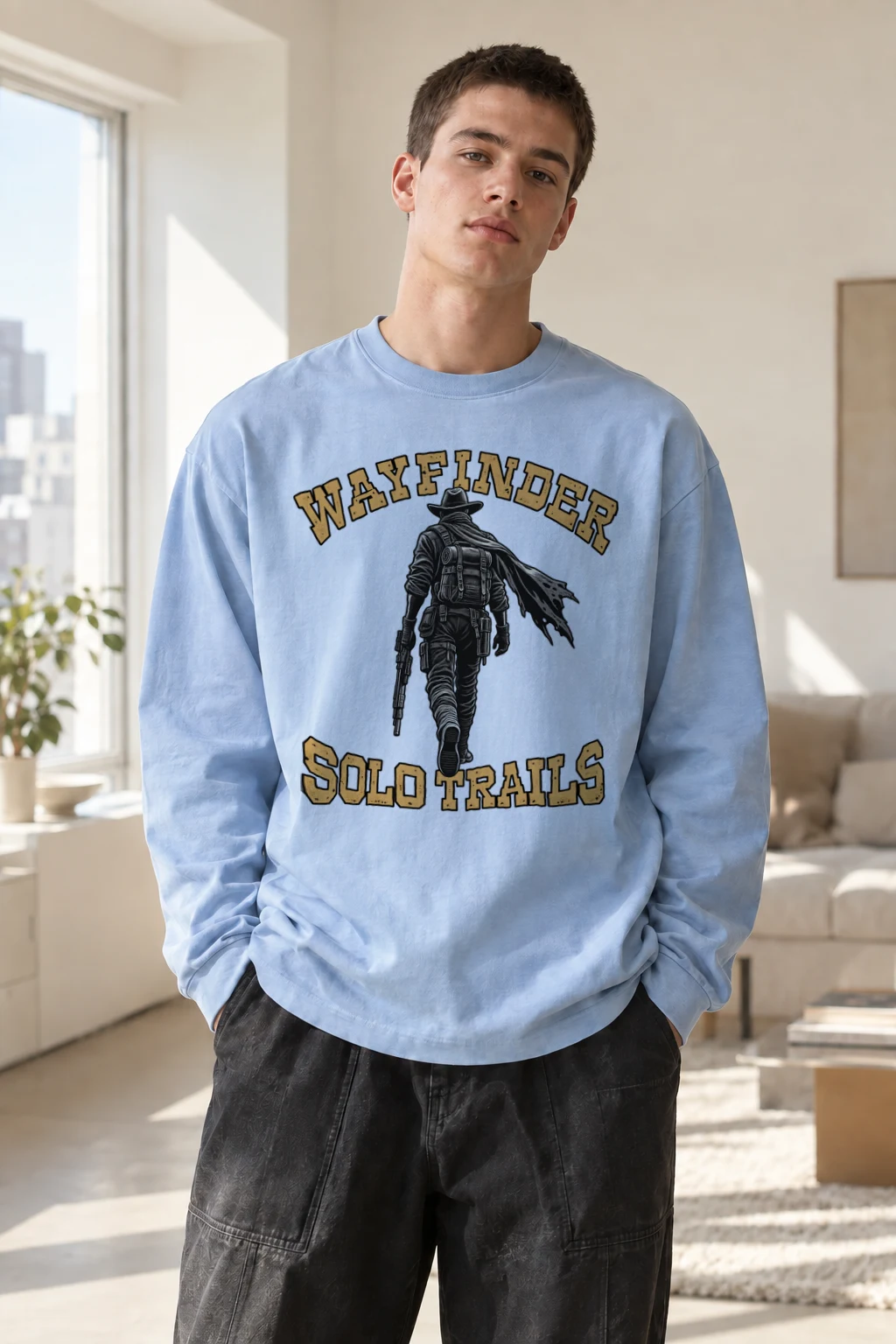 "Wayfinder Solo Trails" Unisex Longsleeve T-shirt | Gildan 2400