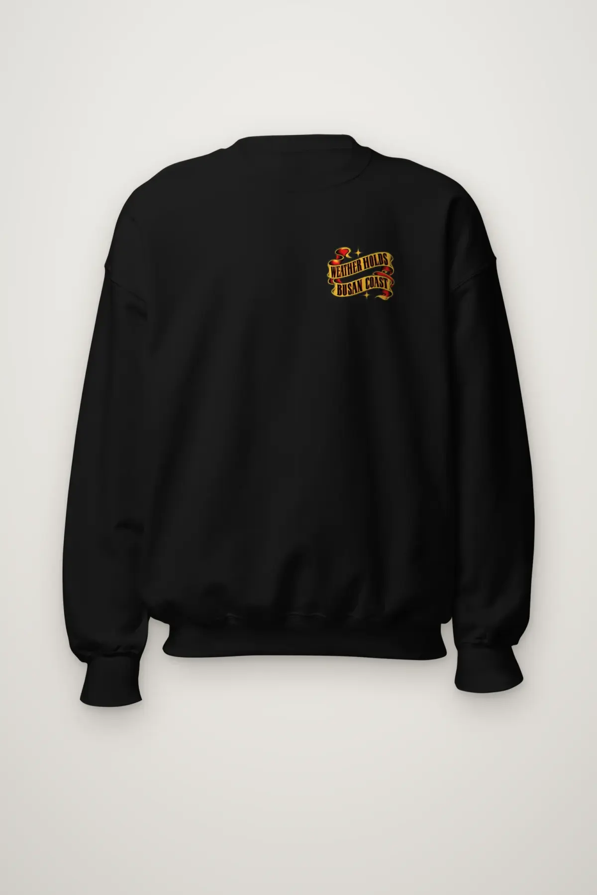 "Weather Holds Busan Coast" Heavy Blend Unisex Crewneck Sweatshirt
