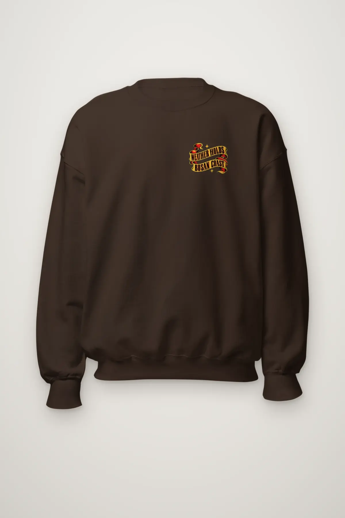 "Weather Holds Busan Coast" Heavy Blend Unisex Crewneck Sweatshirt
