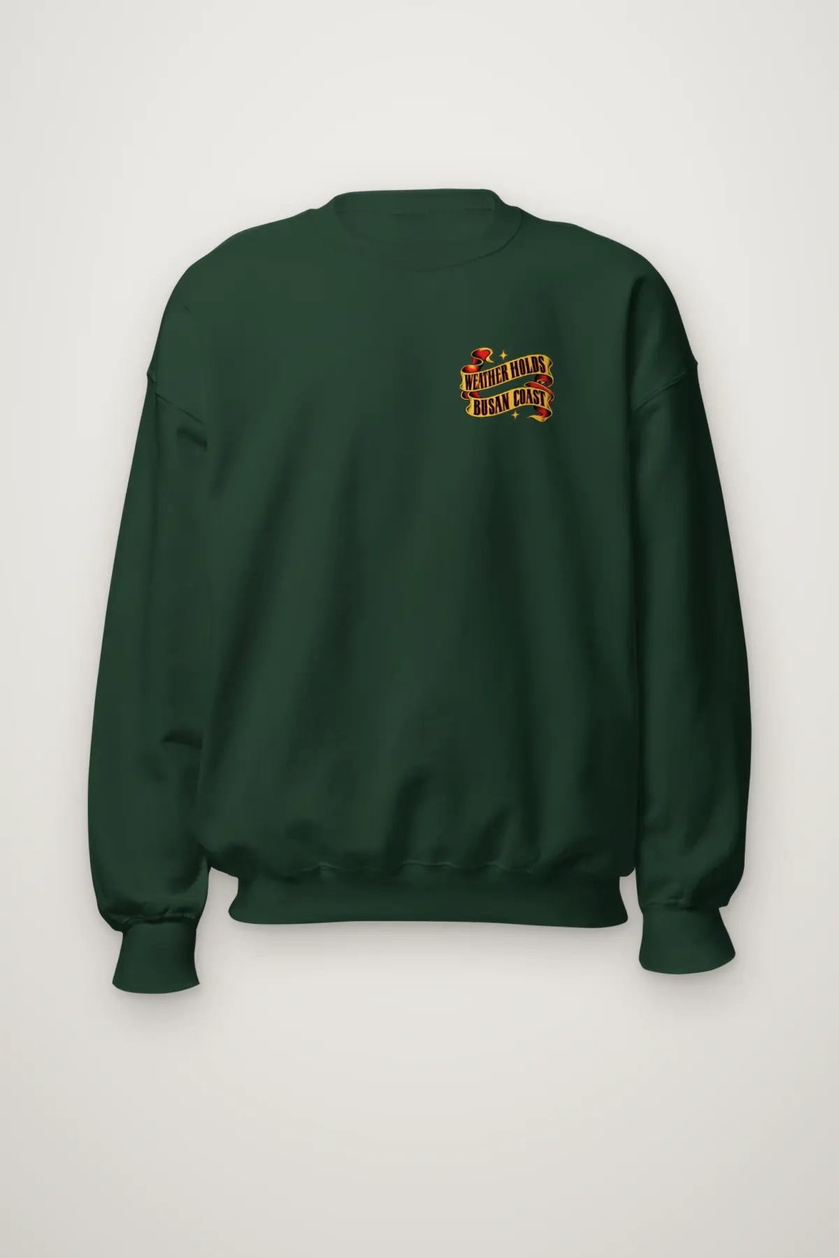 "Weather Holds Busan Coast" Heavy Blend Unisex Crewneck Sweatshirt