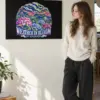 "Weather in Bloom" Premium Wooden Framed Poster · Landscape