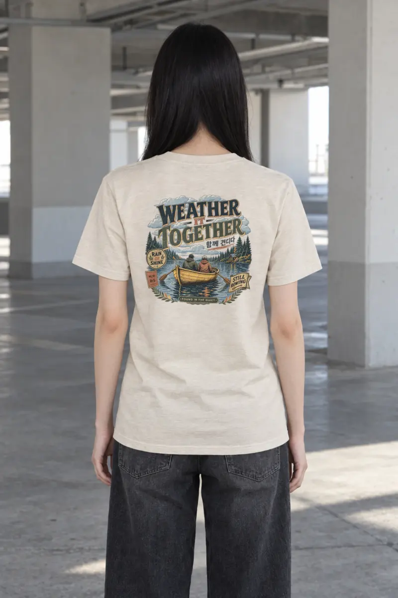 "Weather It Together" Heavyweight Unisex Crewneck T-shirt