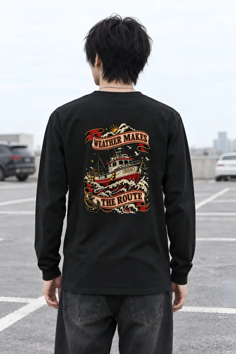 "Weather Makes the Route" Unisex Longsleeve T-shirt