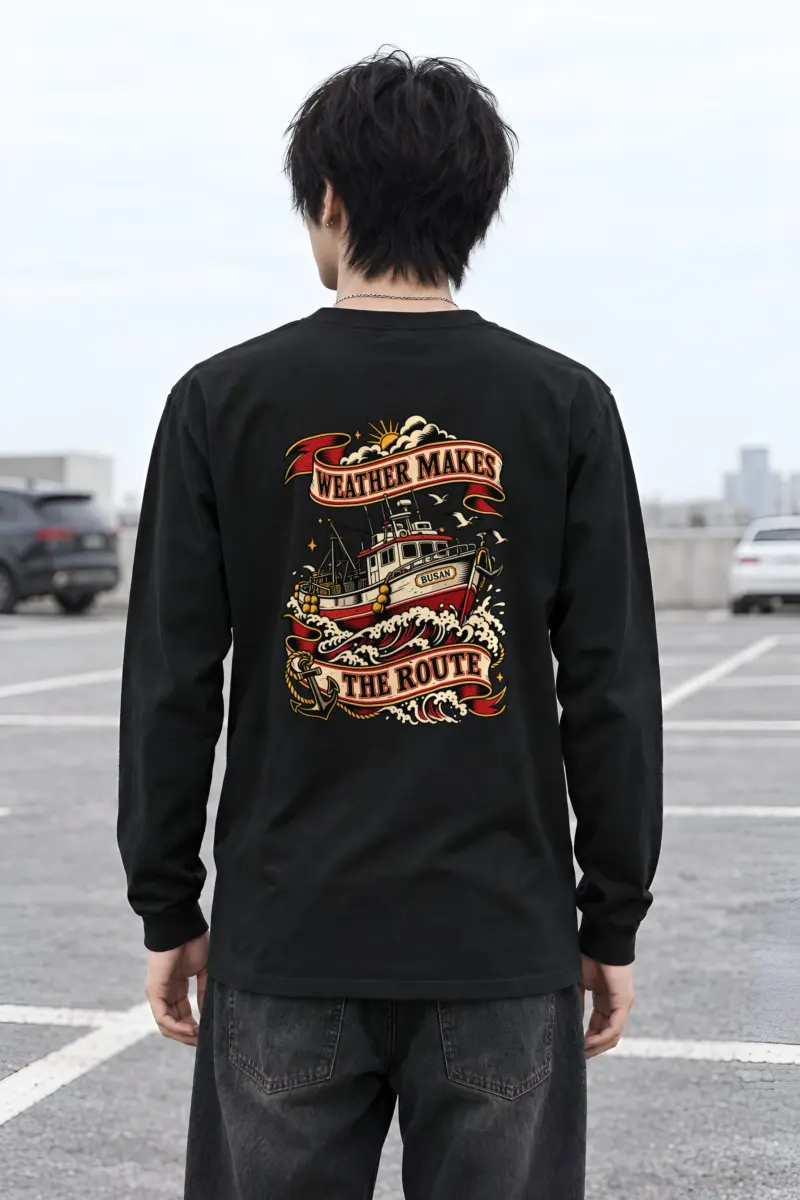 "Weather Makes the Route" Unisex Longsleeve T-shirt