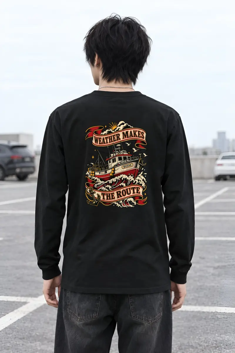 "Weather Makes the Route" Unisex Longsleeve T-shirt