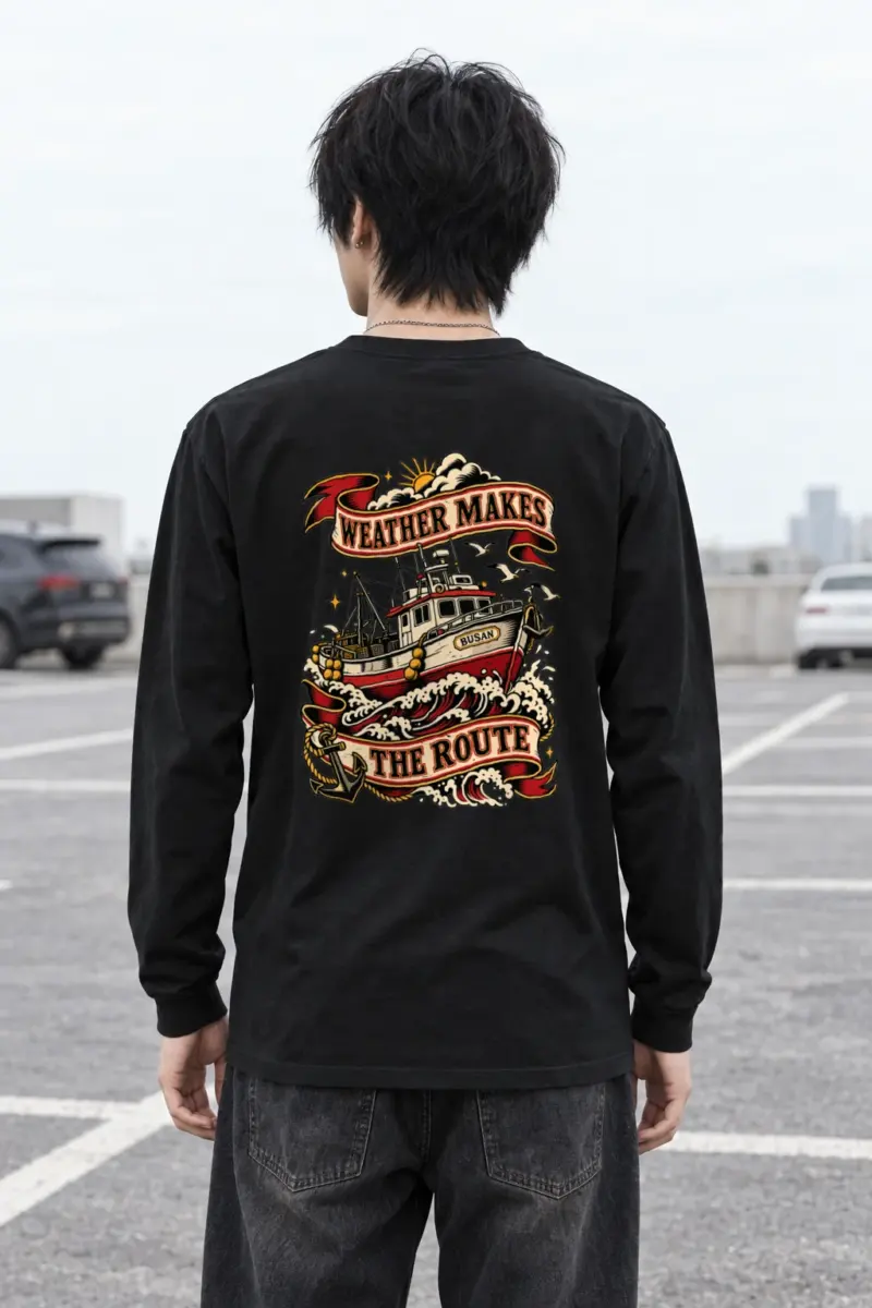 "Weather Makes the Route" Unisex Longsleeve T-shirt