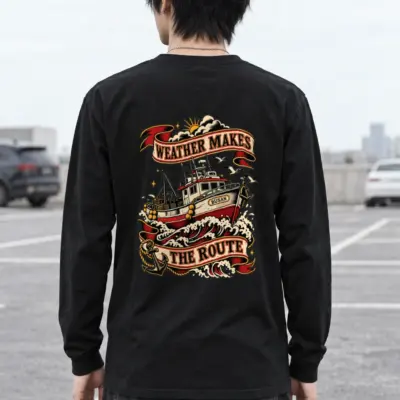 "Weather Makes the Route" Unisex Longsleeve T-shirt