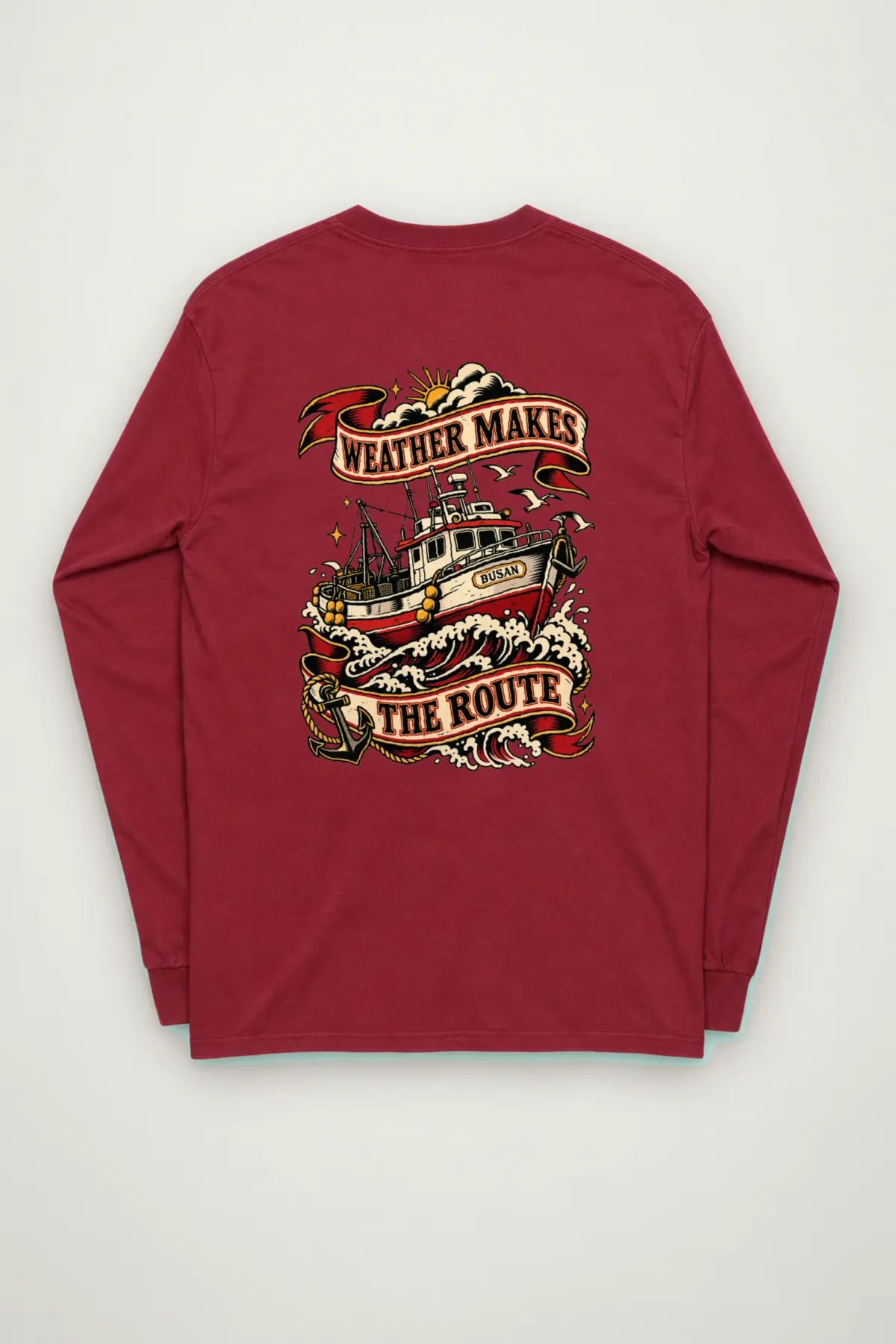"Weather Makes the Route" Unisex Longsleeve T-shirt