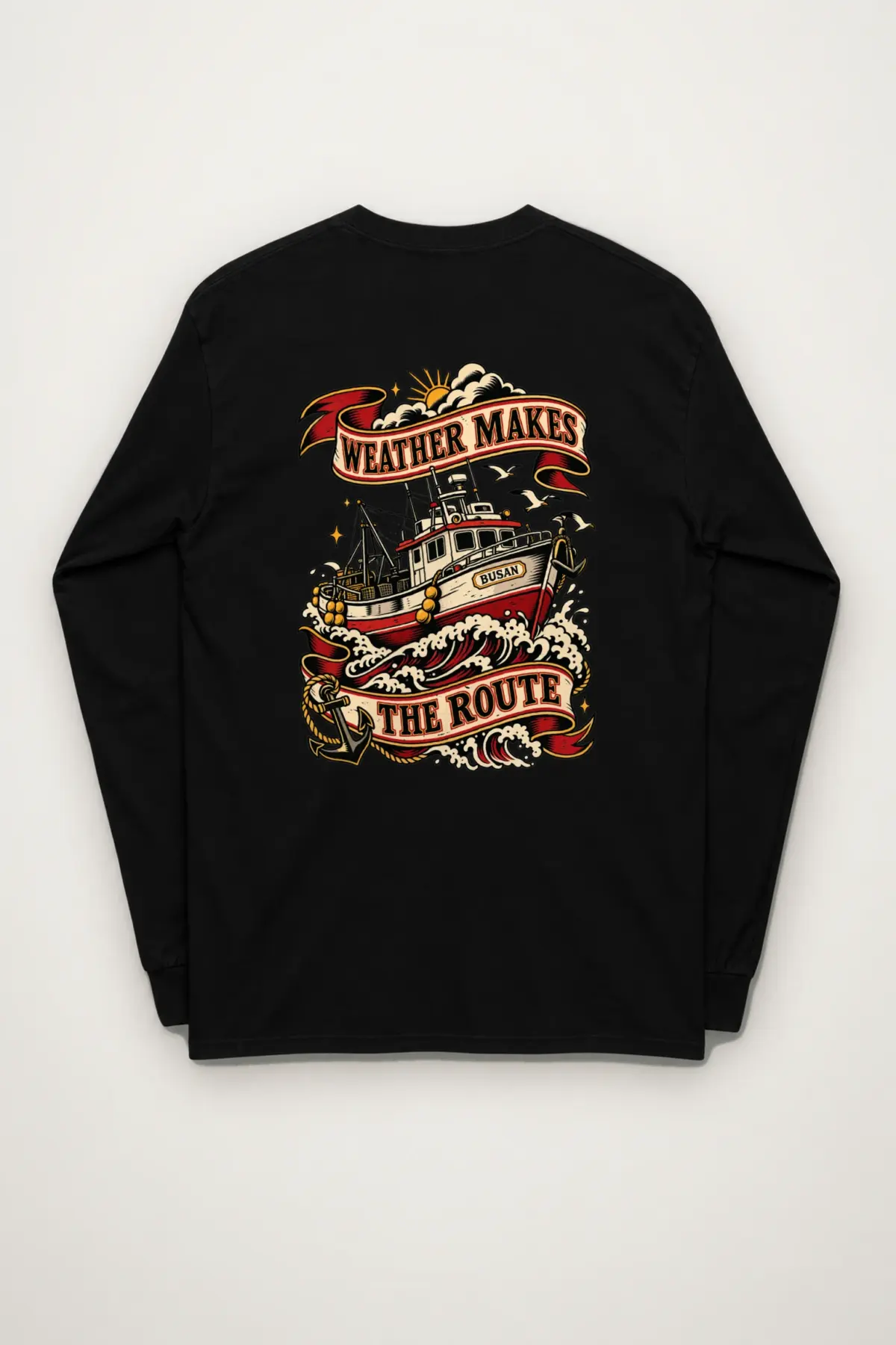 "Weather Makes the Route" Unisex Longsleeve T-shirt