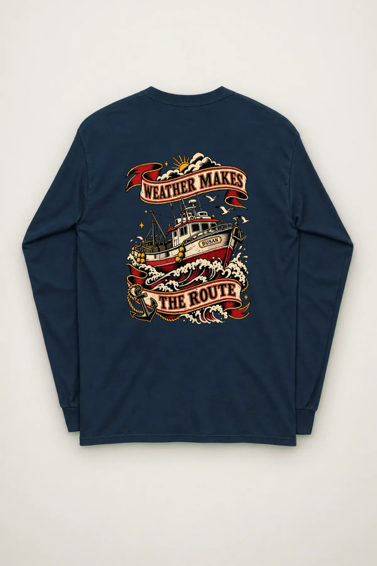 "Weather Makes the Route" Unisex Longsleeve T-shirt