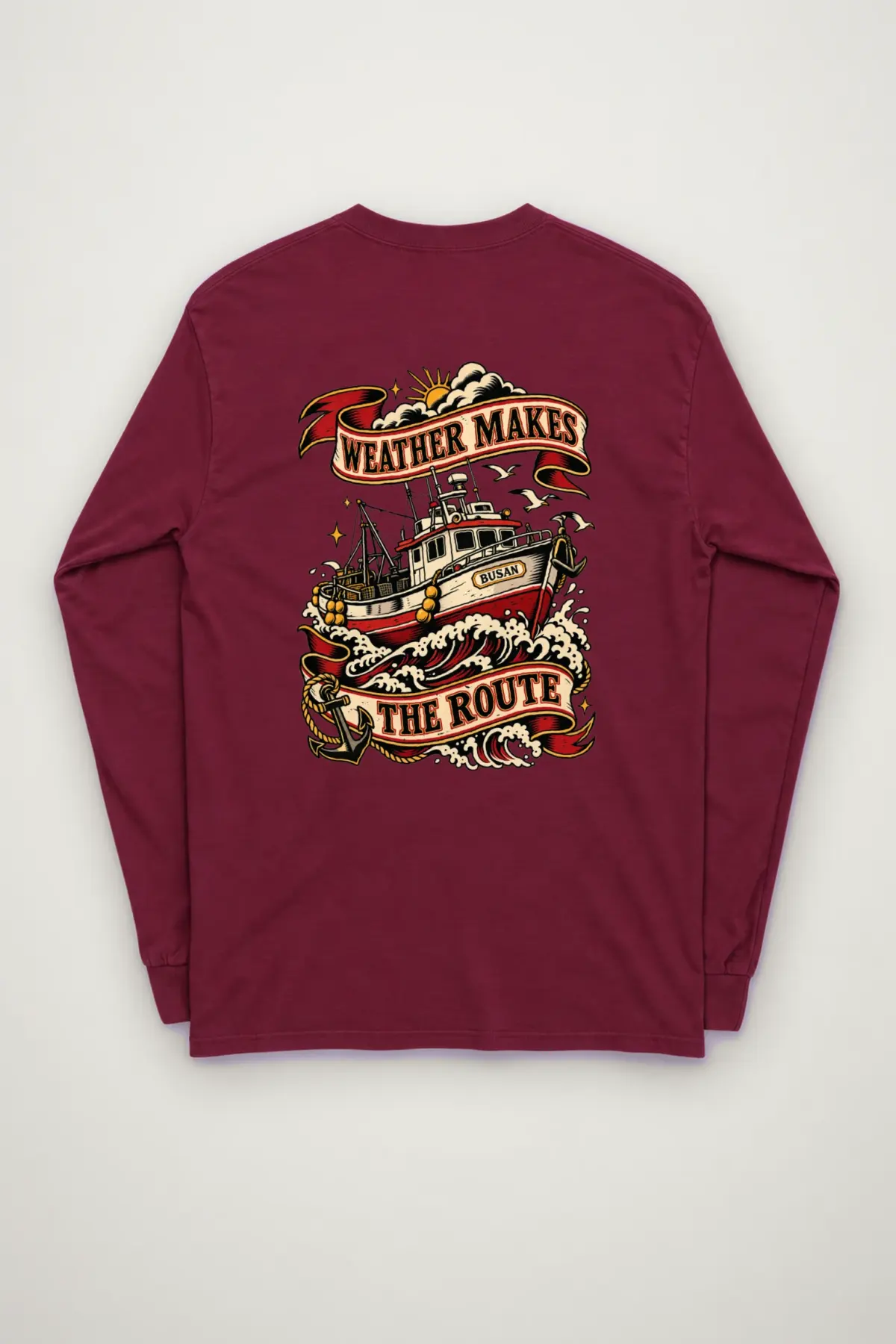 "Weather Makes the Route" Unisex Longsleeve T-shirt