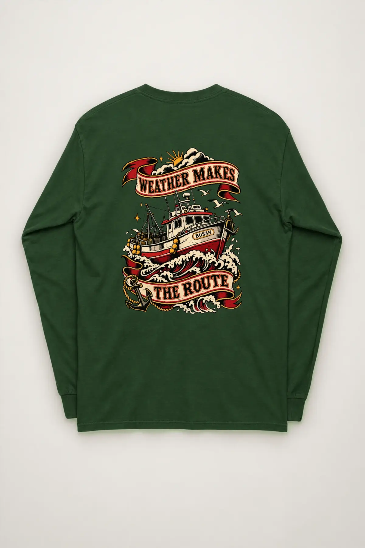 "Weather Makes the Route" Unisex Longsleeve T-shirt