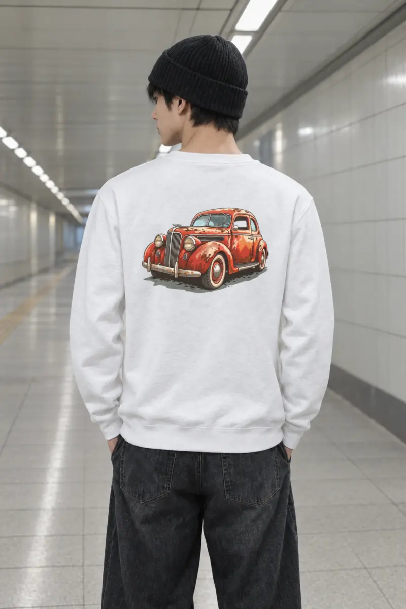 "Weathered Red Cruiser" Heavy Blend Unisex Crewneck Sweatshirt