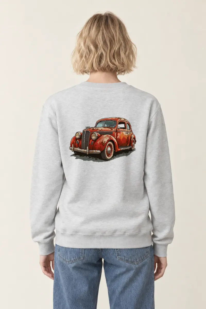 "Weathered Red Cruiser" Heavy Blend Unisex Crewneck Sweatshirt | Gildan 18000