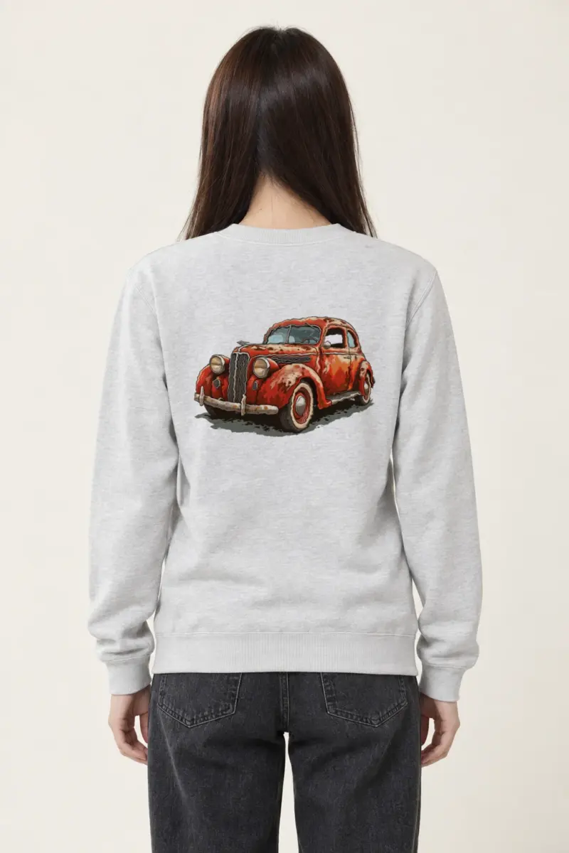 "Weathered Red Cruiser" Heavy Blend Unisex Crewneck Sweatshirt