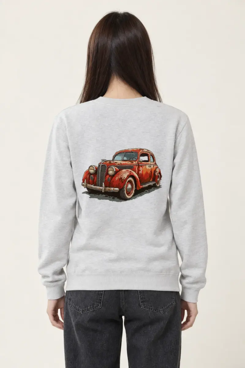 "Weathered Red Cruiser" Heavy Blend Unisex Crewneck Sweatshirt