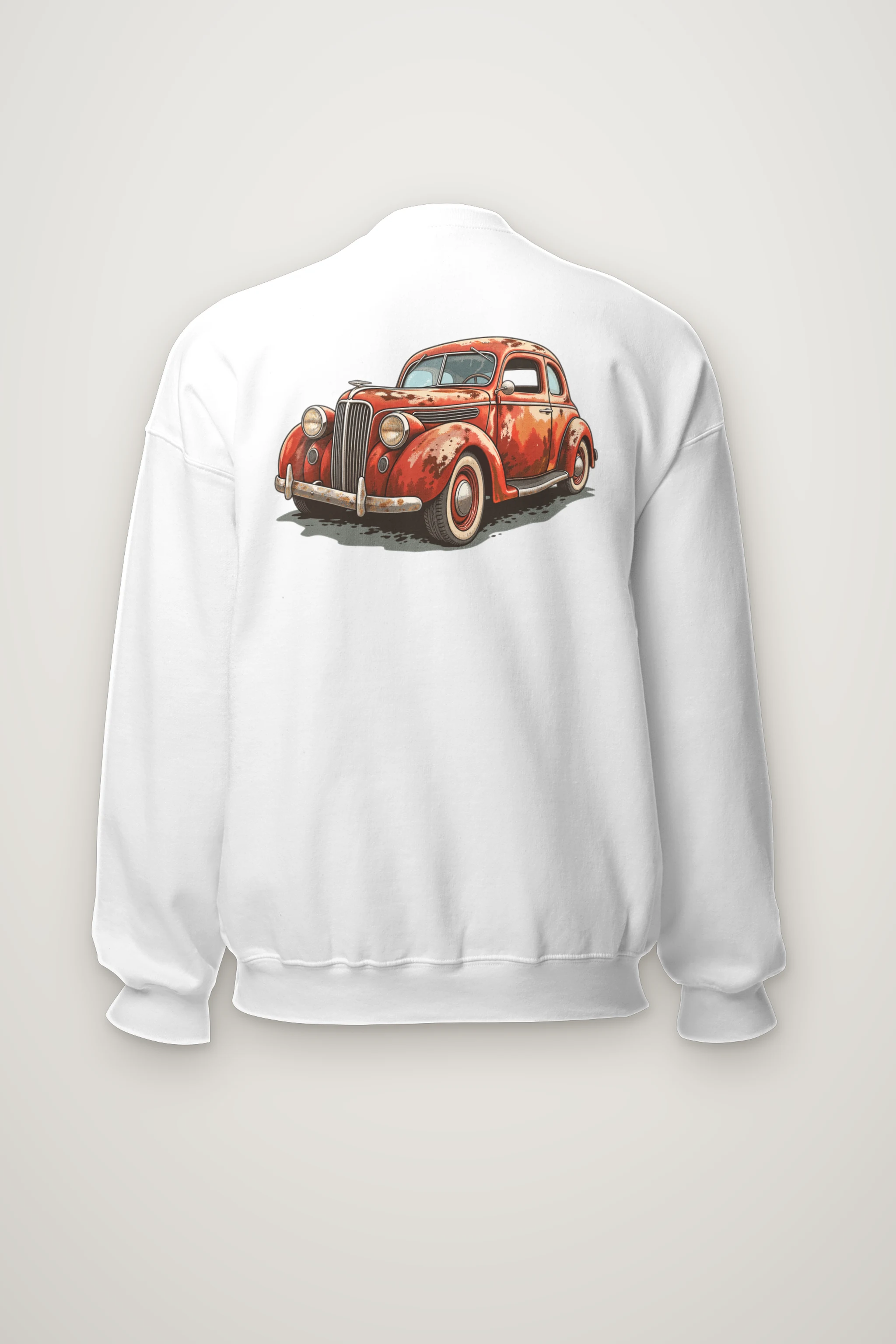 "Weathered Red Cruiser" Heavy Blend Unisex Crewneck Sweatshirt