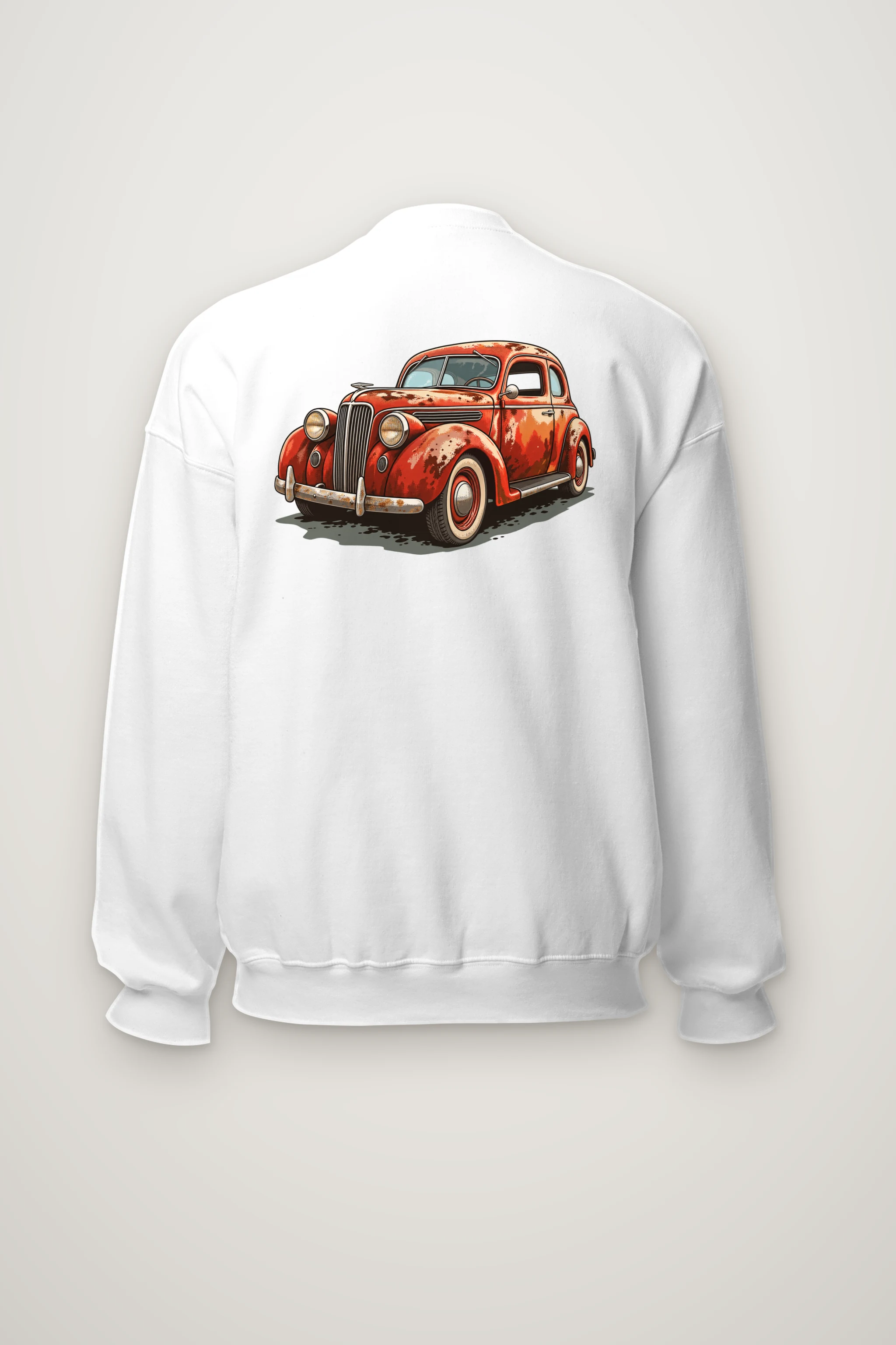 "Weathered Red Cruiser" Heavy Blend Unisex Crewneck Sweatshirt