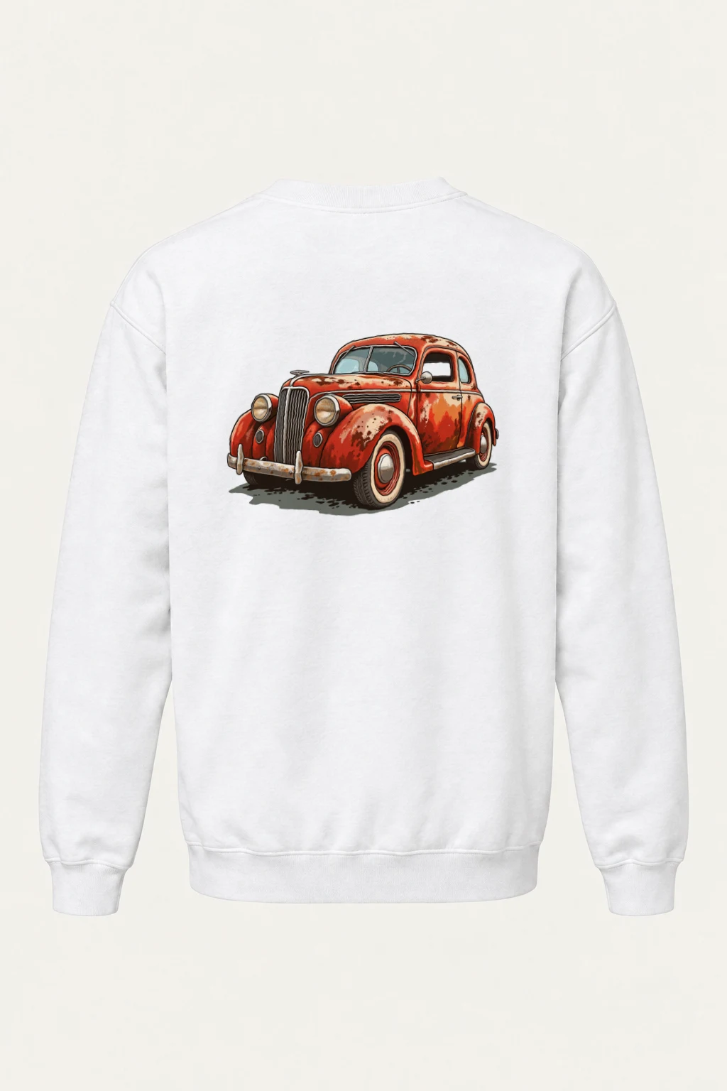 "Weathered Red Cruiser" Heavy Blend Unisex Crewneck Sweatshirt | Gildan 18000