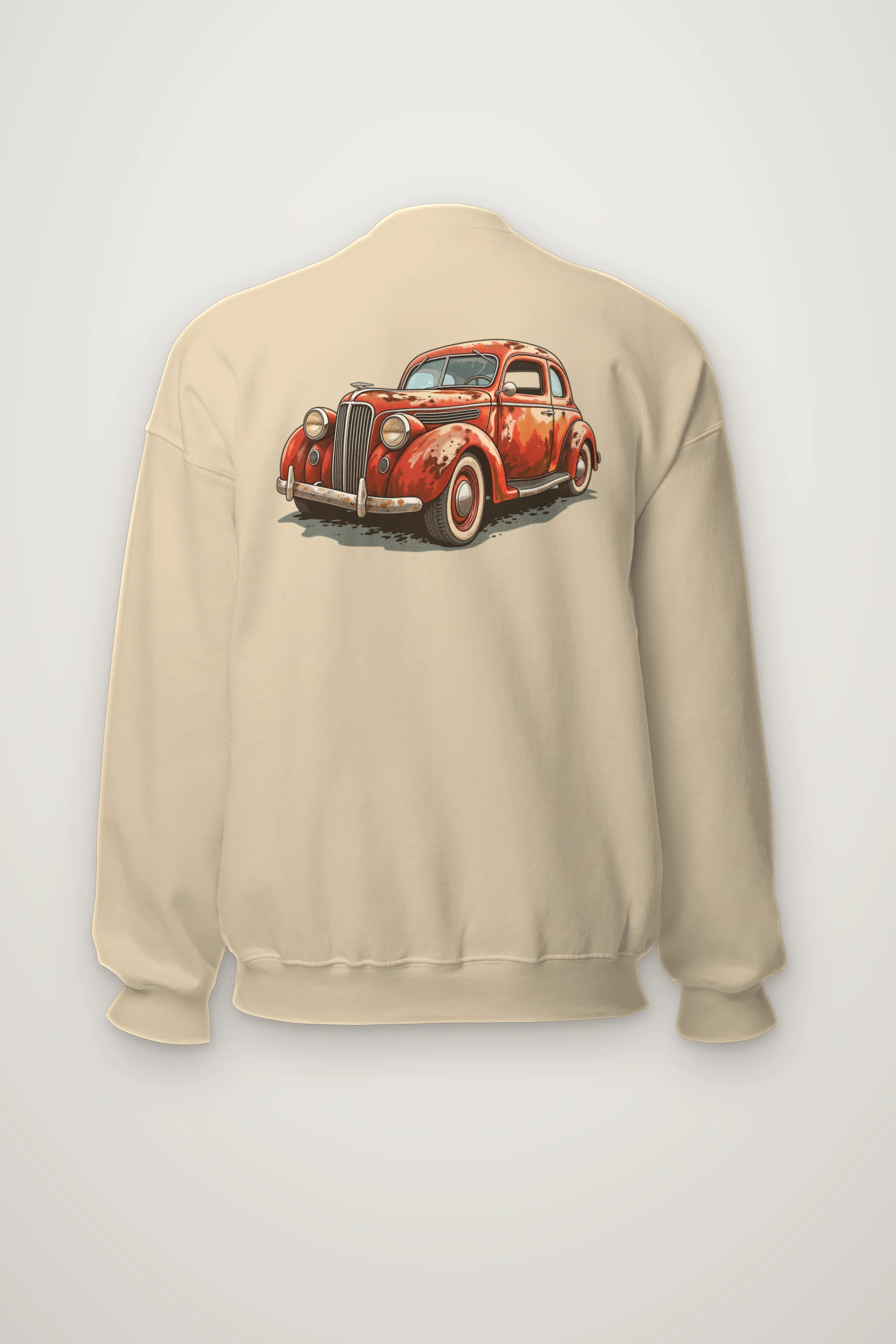 "Weathered Red Cruiser" Heavy Blend Unisex Crewneck Sweatshirt