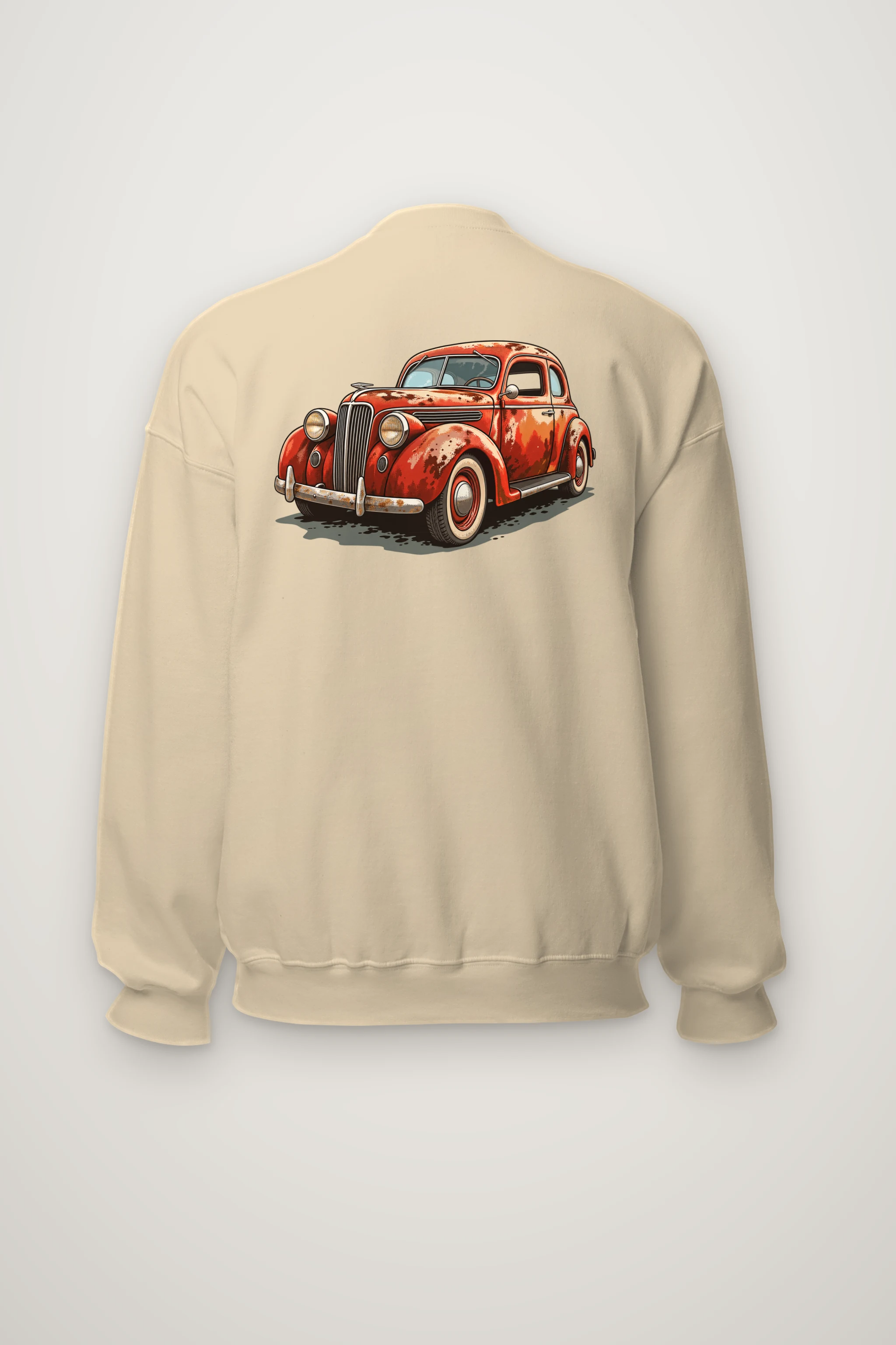 "Weathered Red Cruiser" Heavy Blend Unisex Crewneck Sweatshirt