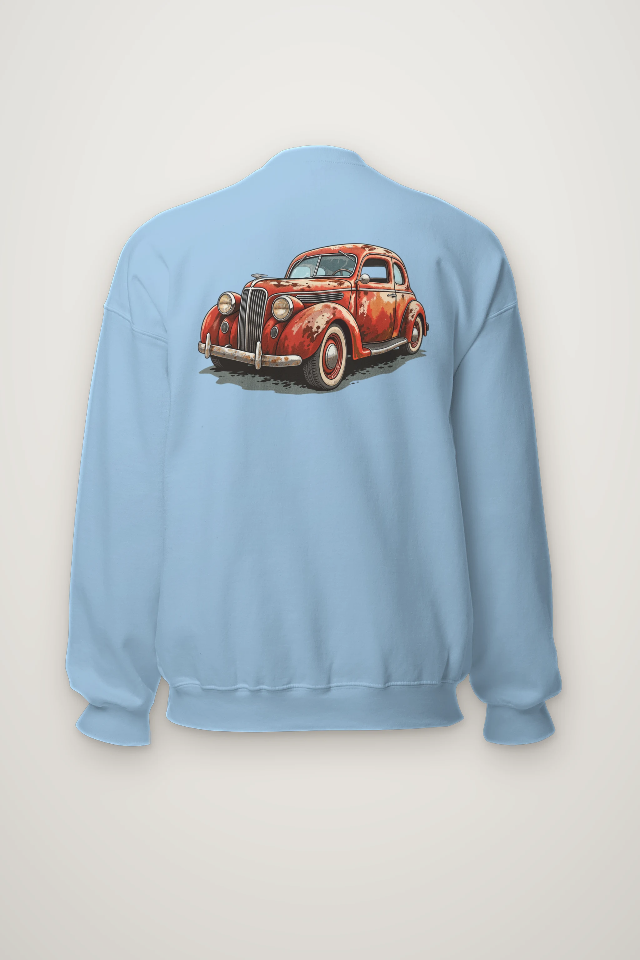 "Weathered Red Cruiser" Heavy Blend Unisex Crewneck Sweatshirt