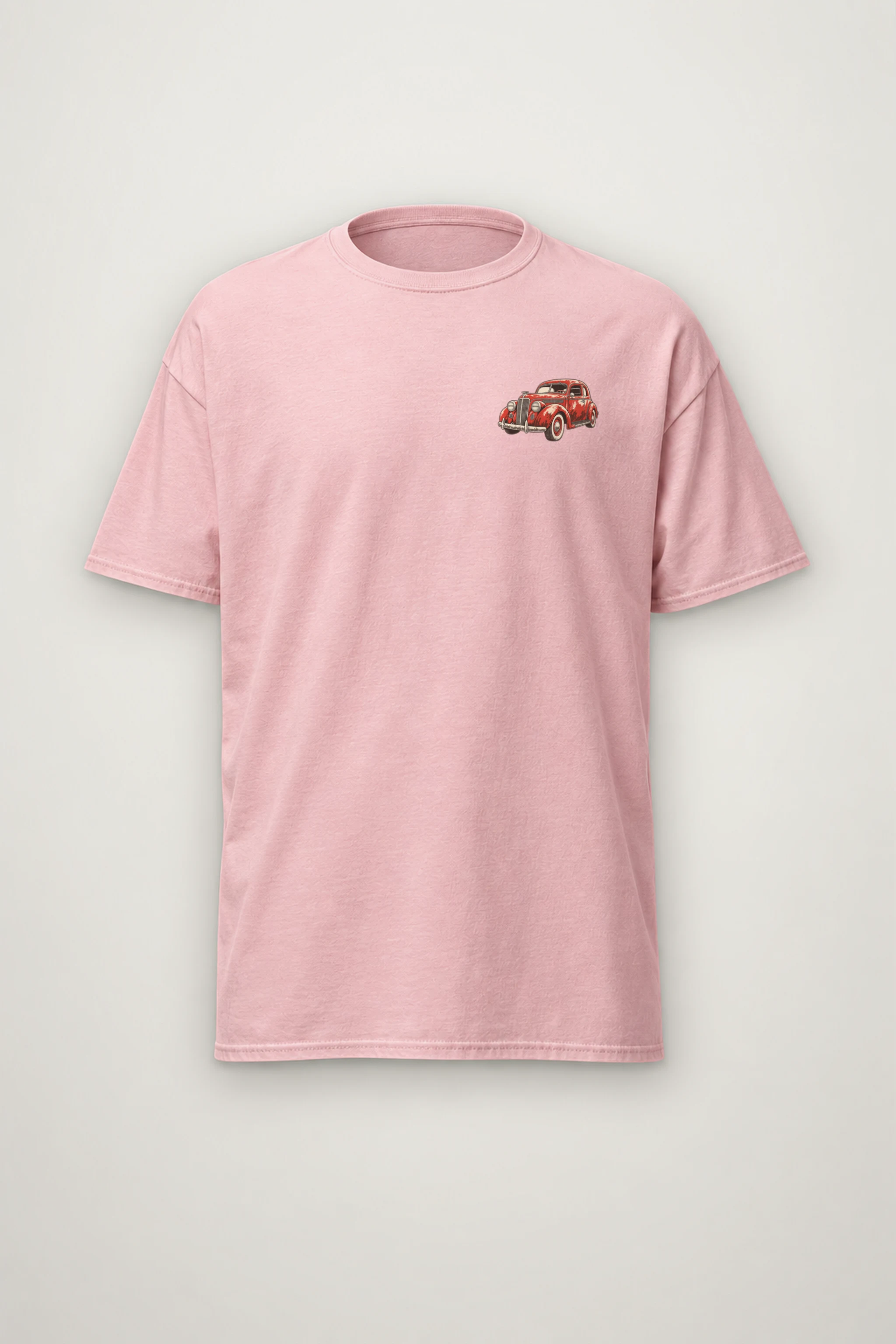 "Weathered Red Cruiser" Heavyweight Unisex Crewneck T-shirt