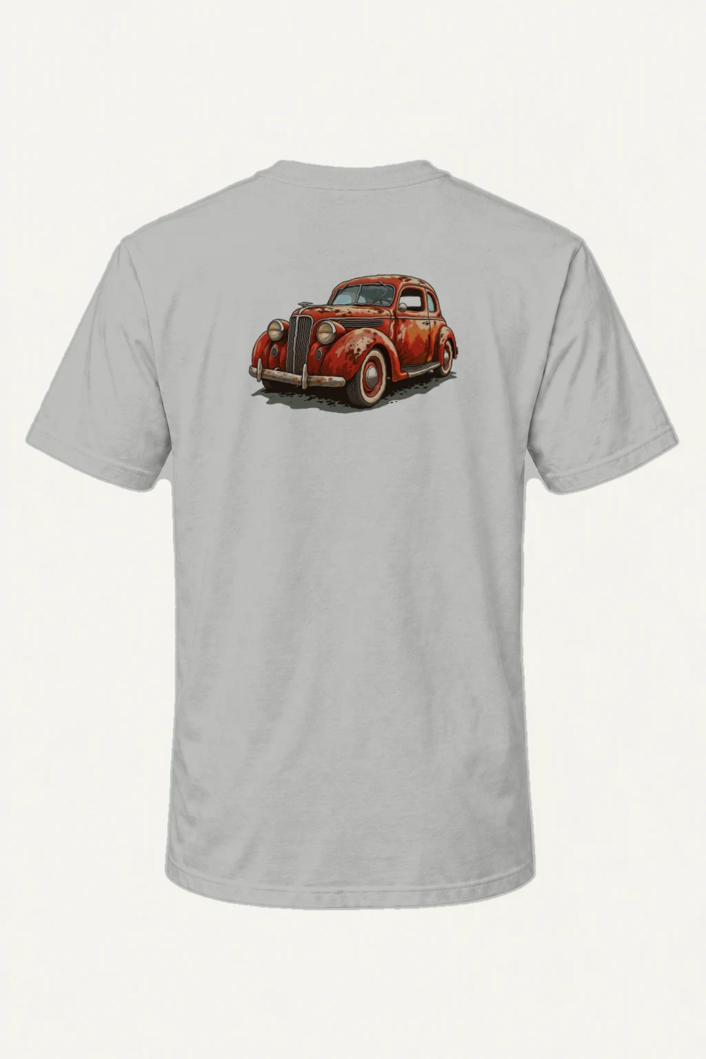 "Weathered Red Cruiser" Heavyweight Unisex Crewneck T-shirt | Gildan 5000