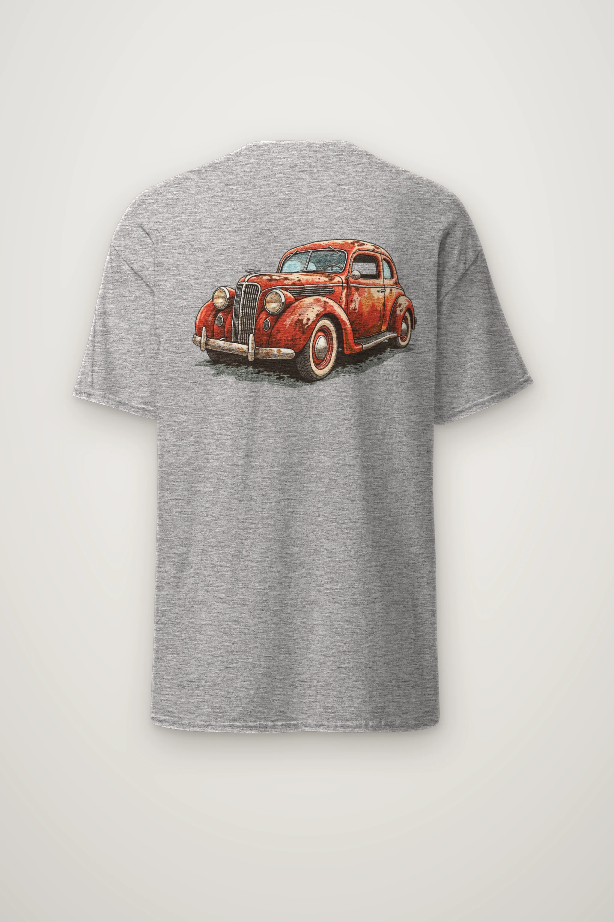 "Weathered Red Cruiser" Heavyweight Unisex Crewneck T-shirt