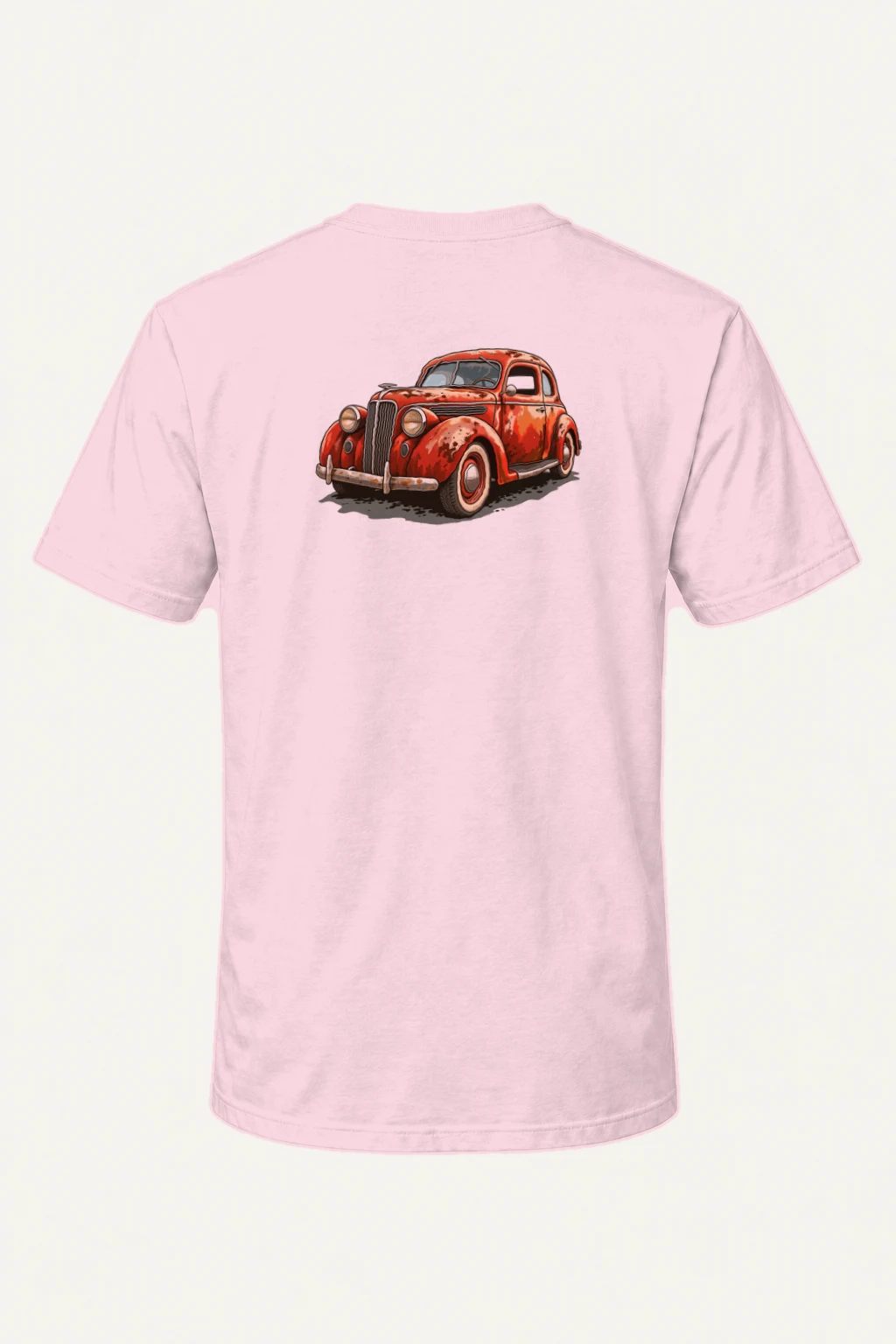 "Weathered Red Cruiser" Heavyweight Unisex Crewneck T-shirt | Gildan 5000