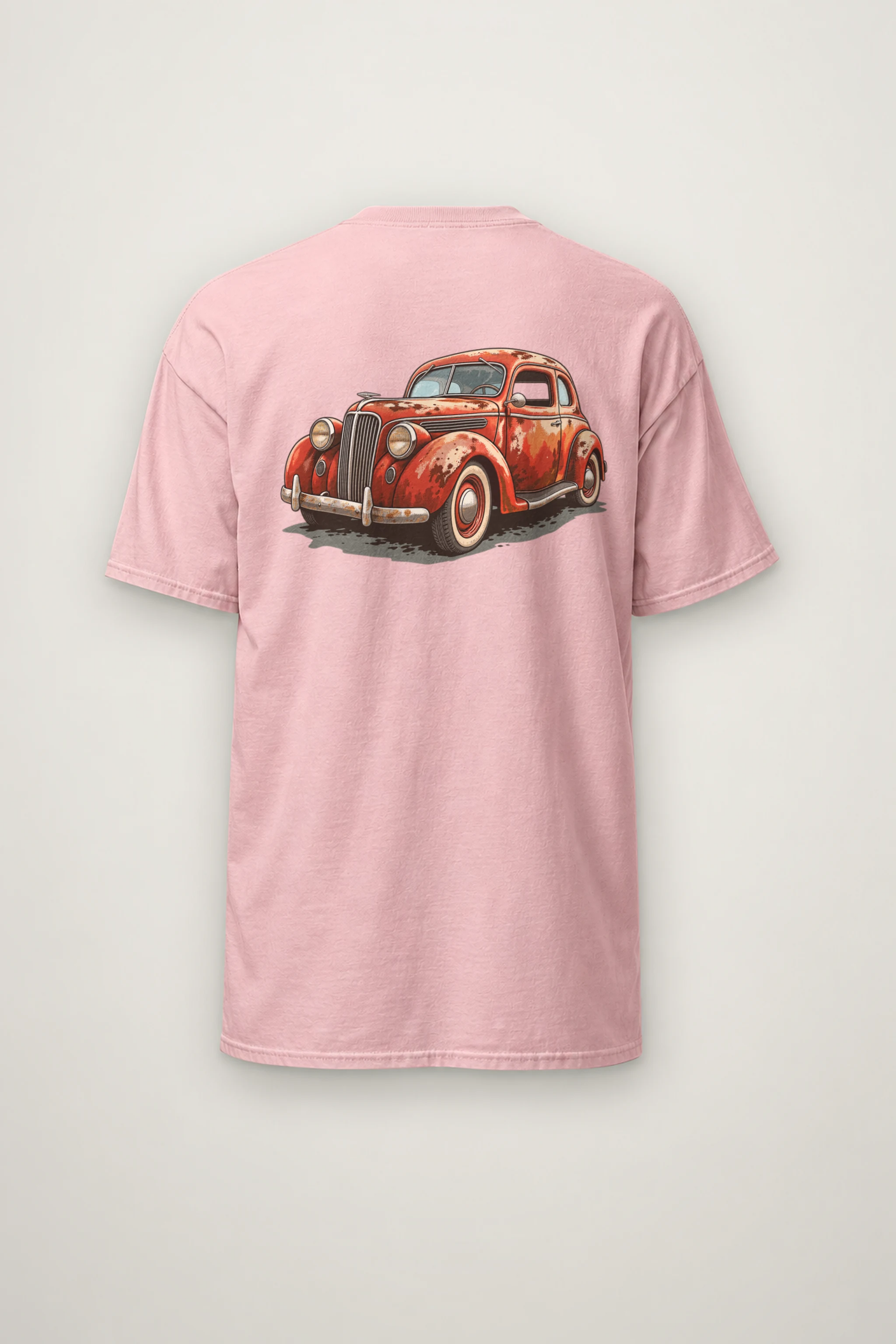 "Weathered Red Cruiser" Heavyweight Unisex Crewneck T-shirt