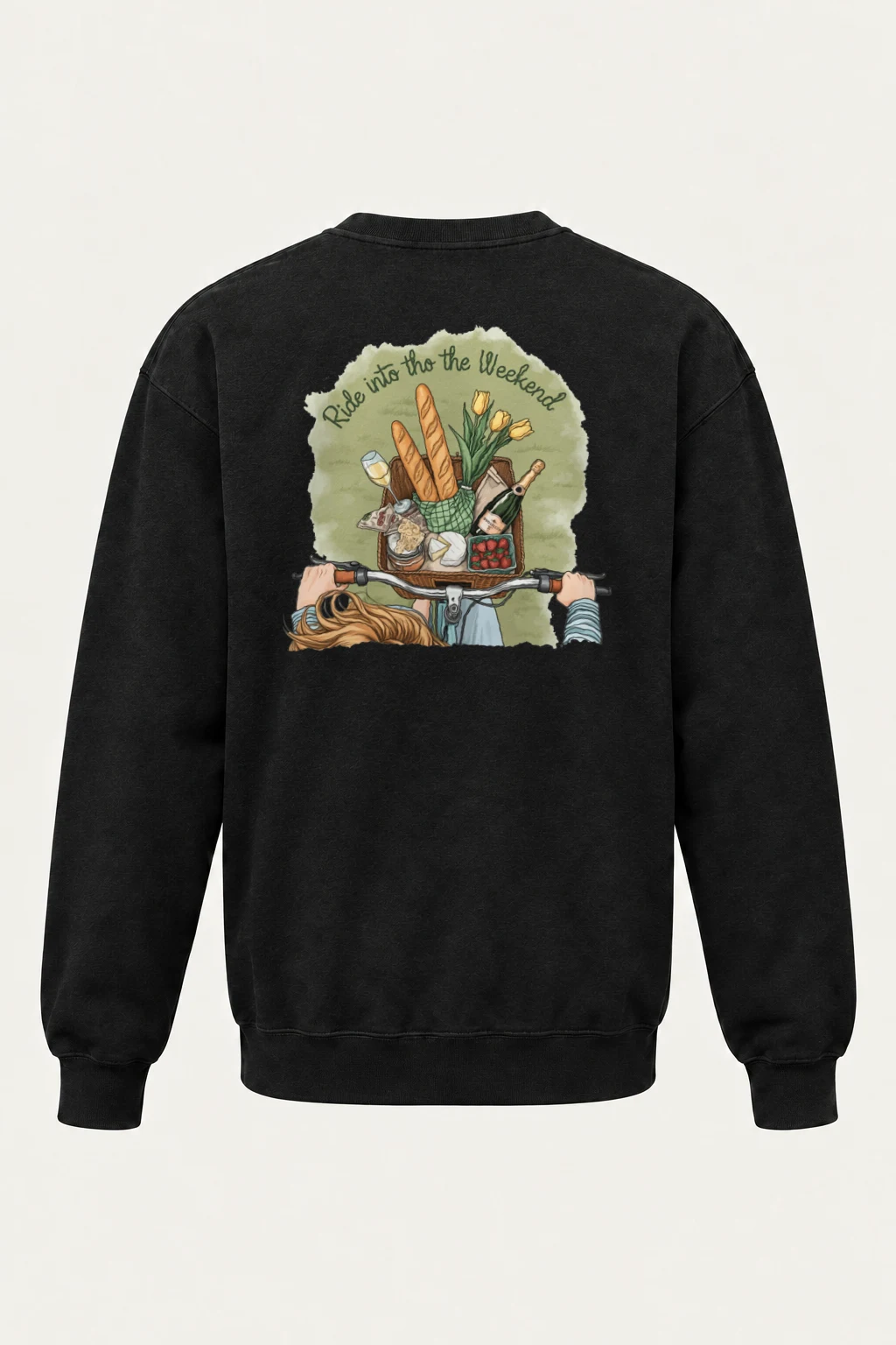 "Weekend Picnic Ride" Heavy Blend Unisex Crewneck Sweatshirt | Gildan 18000