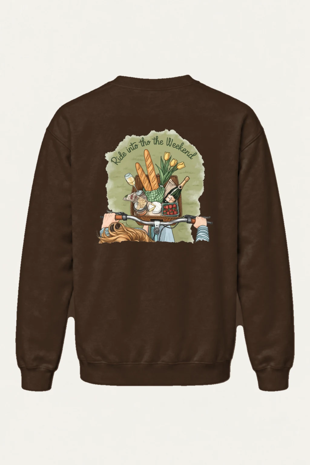 "Weekend Picnic Ride" Heavy Blend Unisex Crewneck Sweatshirt | Gildan 18000
