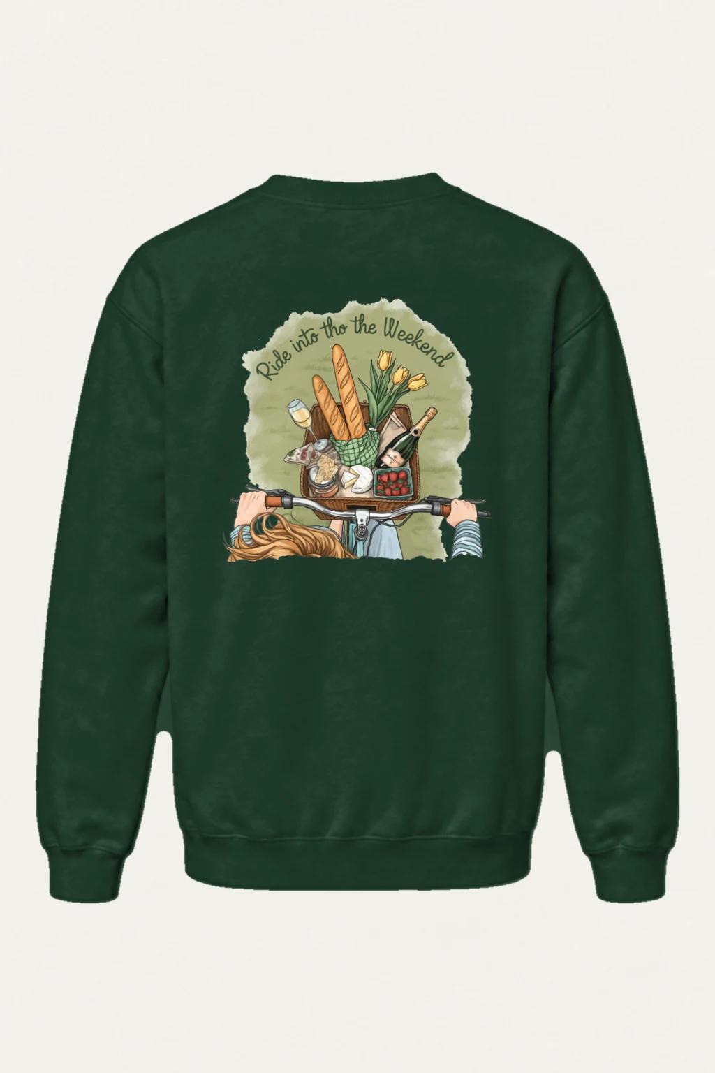 "Weekend Picnic Ride" Heavy Blend Unisex Crewneck Sweatshirt | Gildan 18000