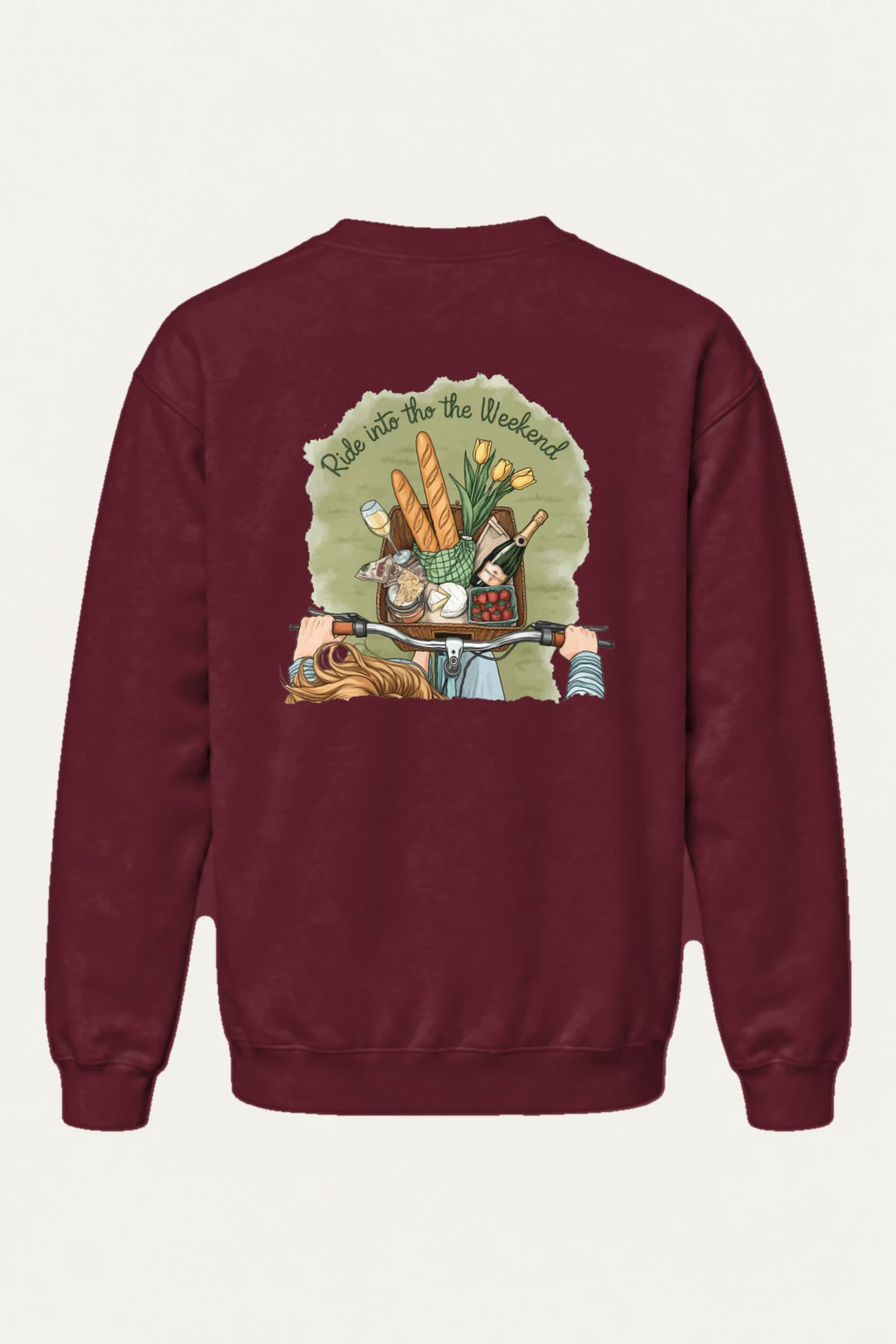 "Weekend Picnic Ride" Heavy Blend Unisex Crewneck Sweatshirt | Gildan 18000