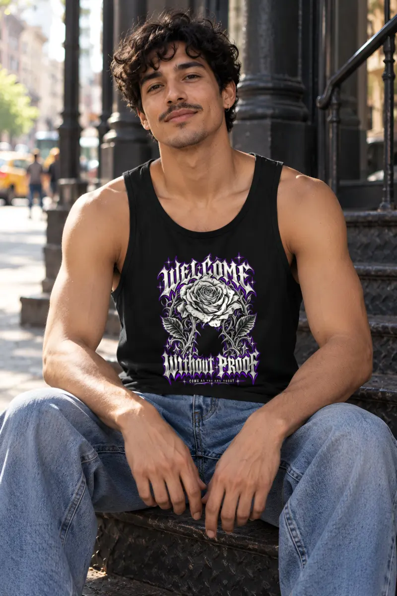 "Welcome Without Proof" Unisex Jersey Tank